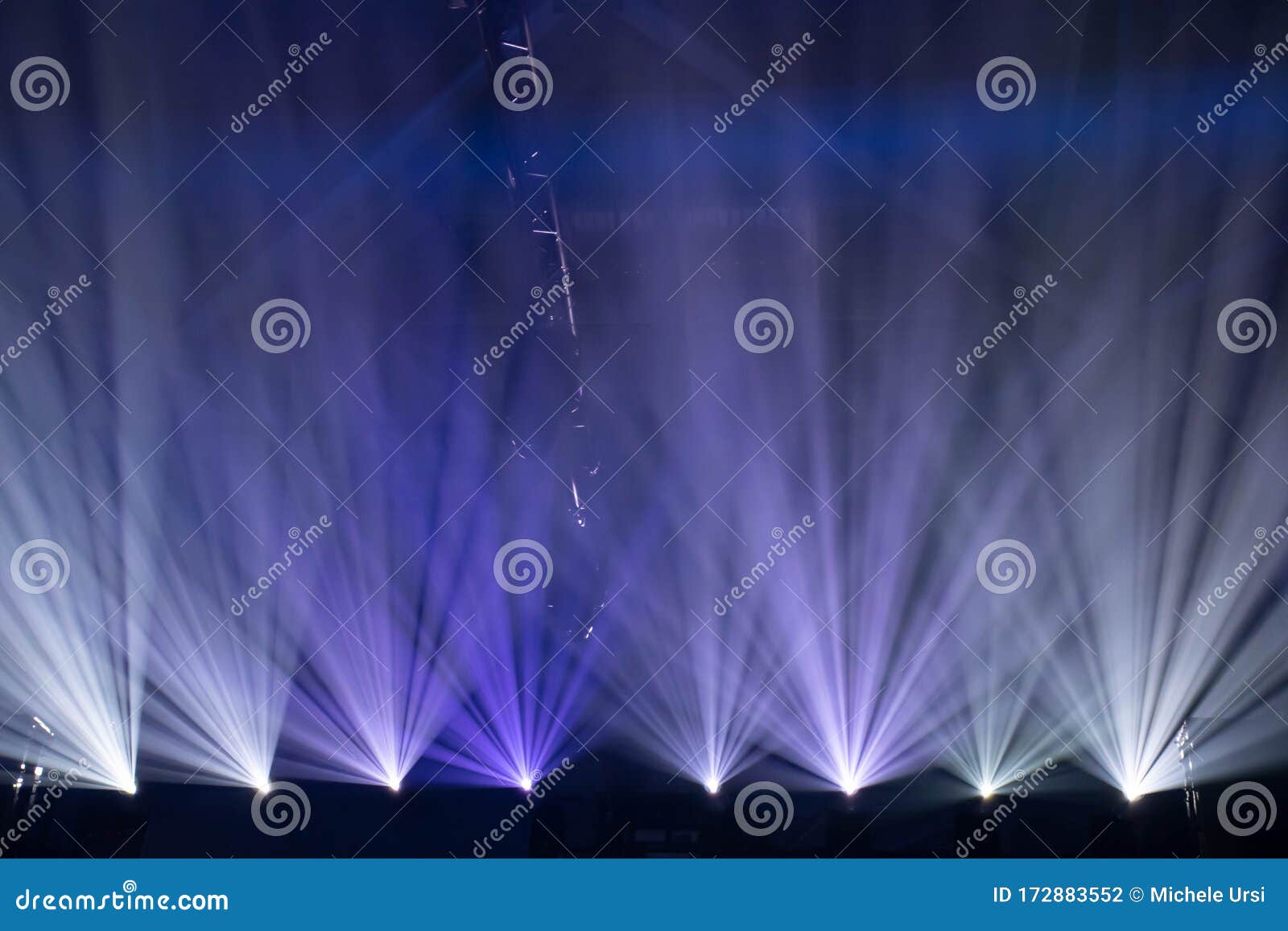 Blue and White Spotlights