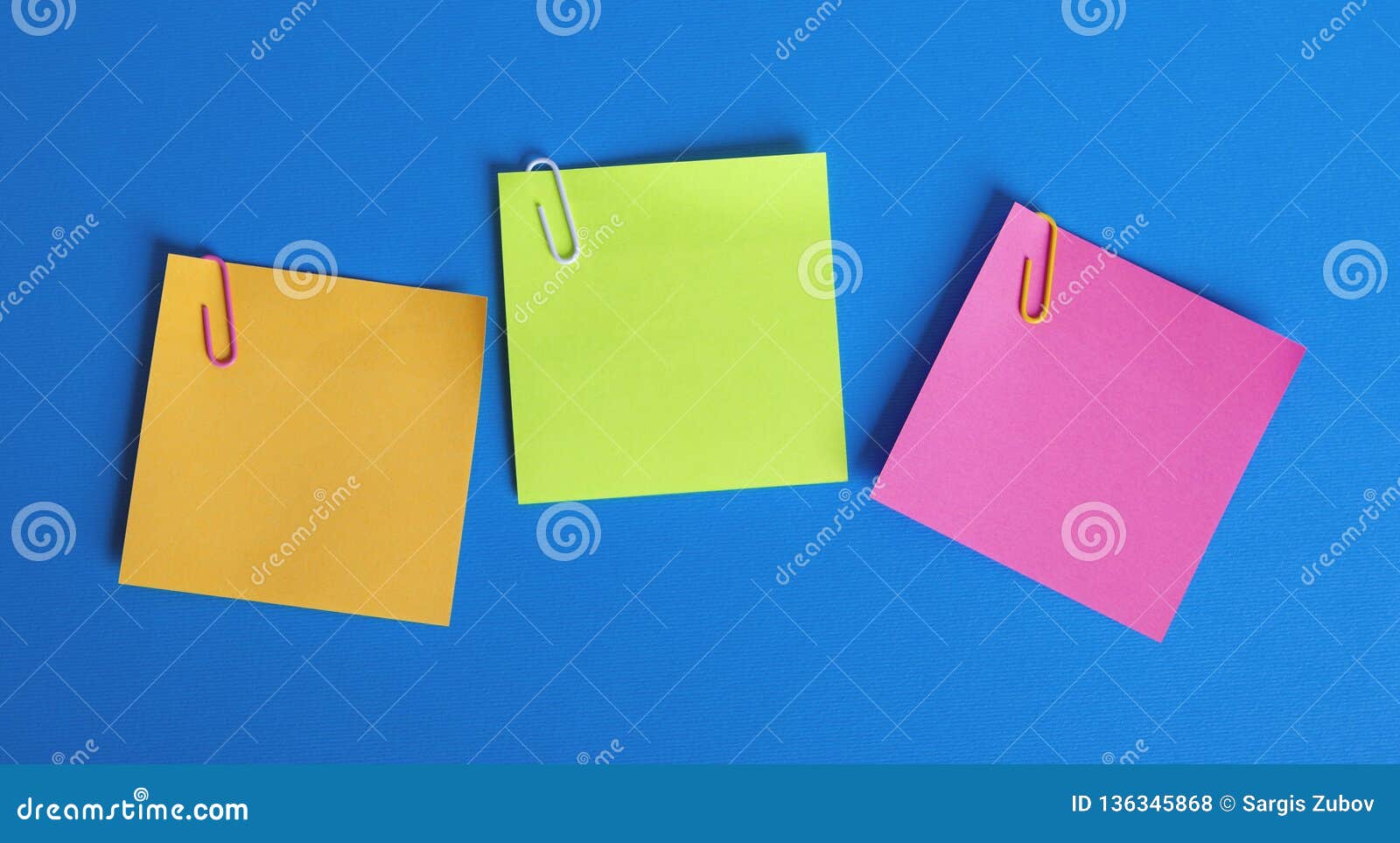 Colored sticky papers stock photo. Image of colored - 136345868