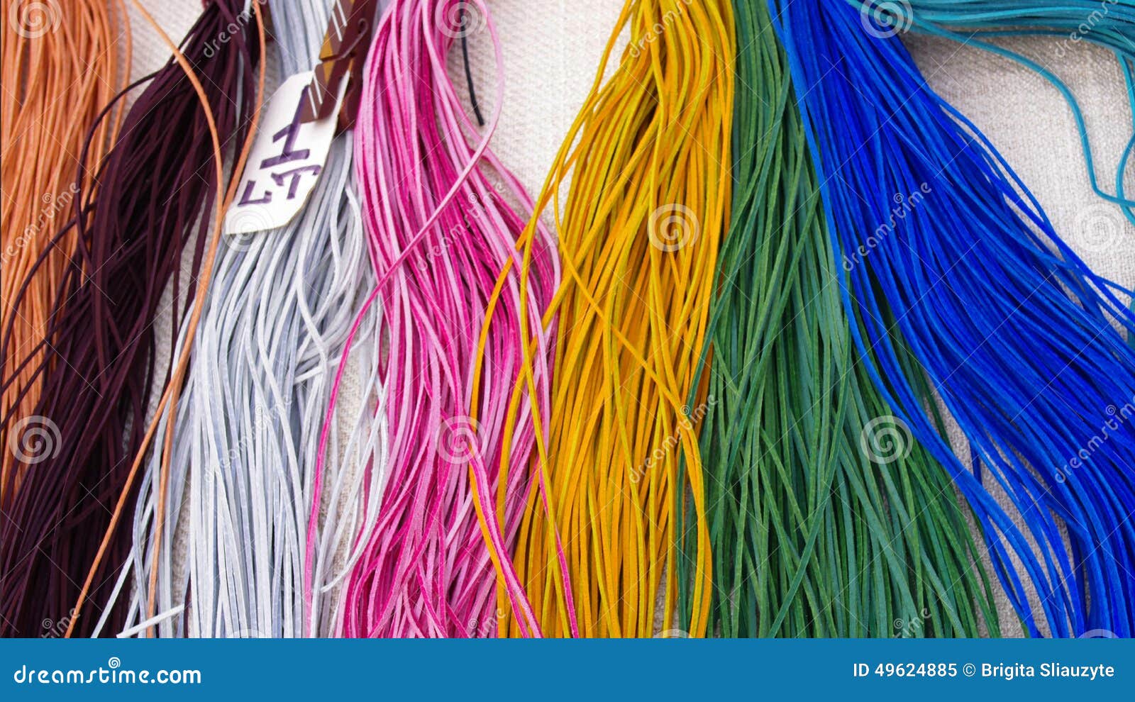 Colored strips of leather stock image. Image of fibre 49624885