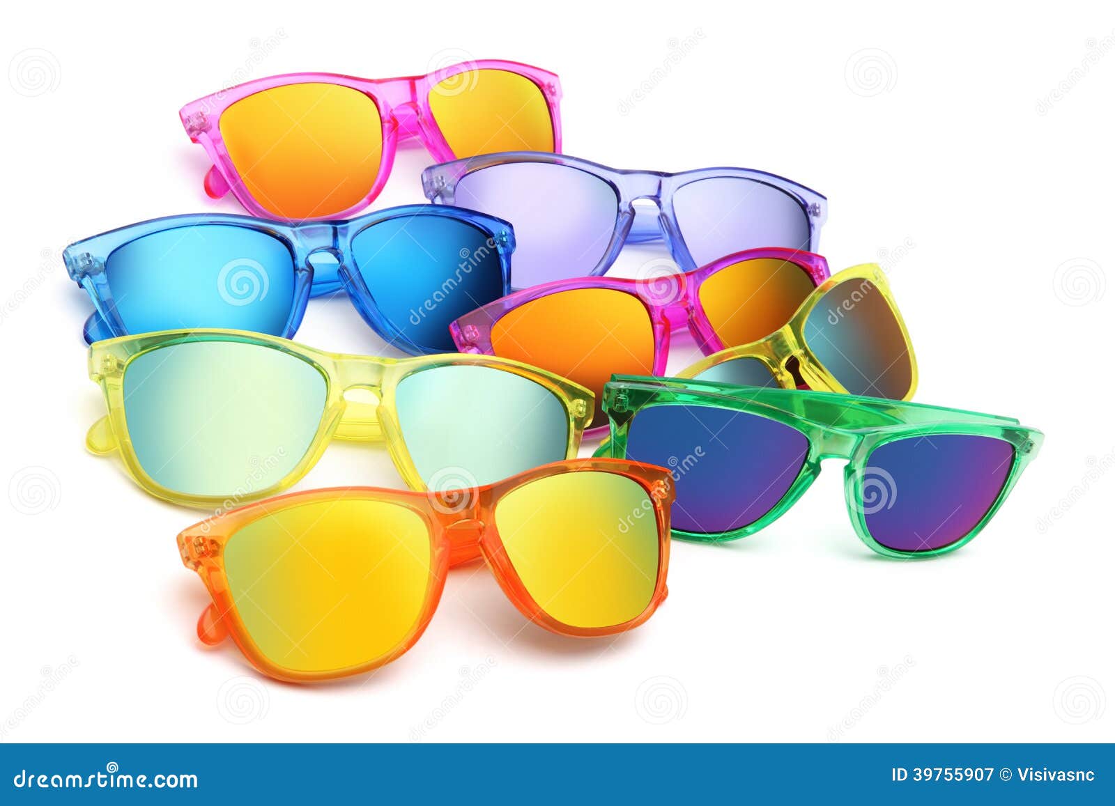 Colored Sunglasses, Summer Concept Stock Illustration Illustration of