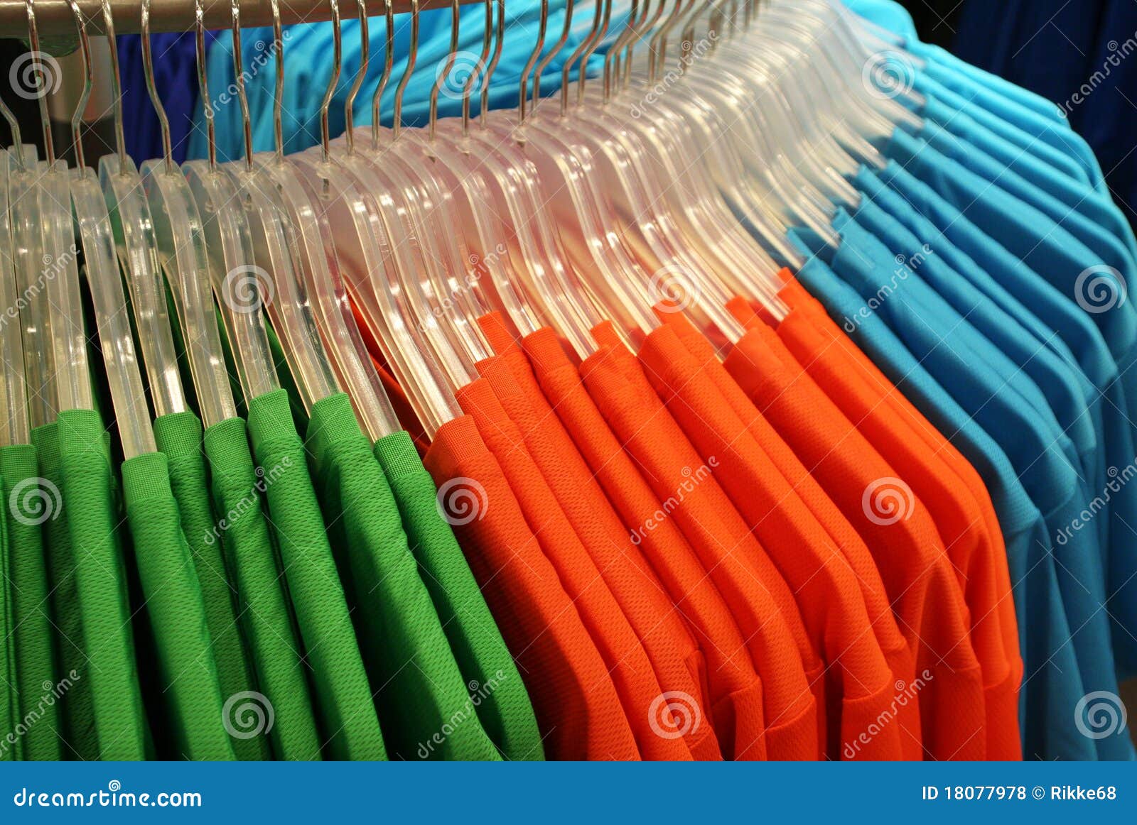 Colored t-shirts stock photo. Image of textile, color - 18077978