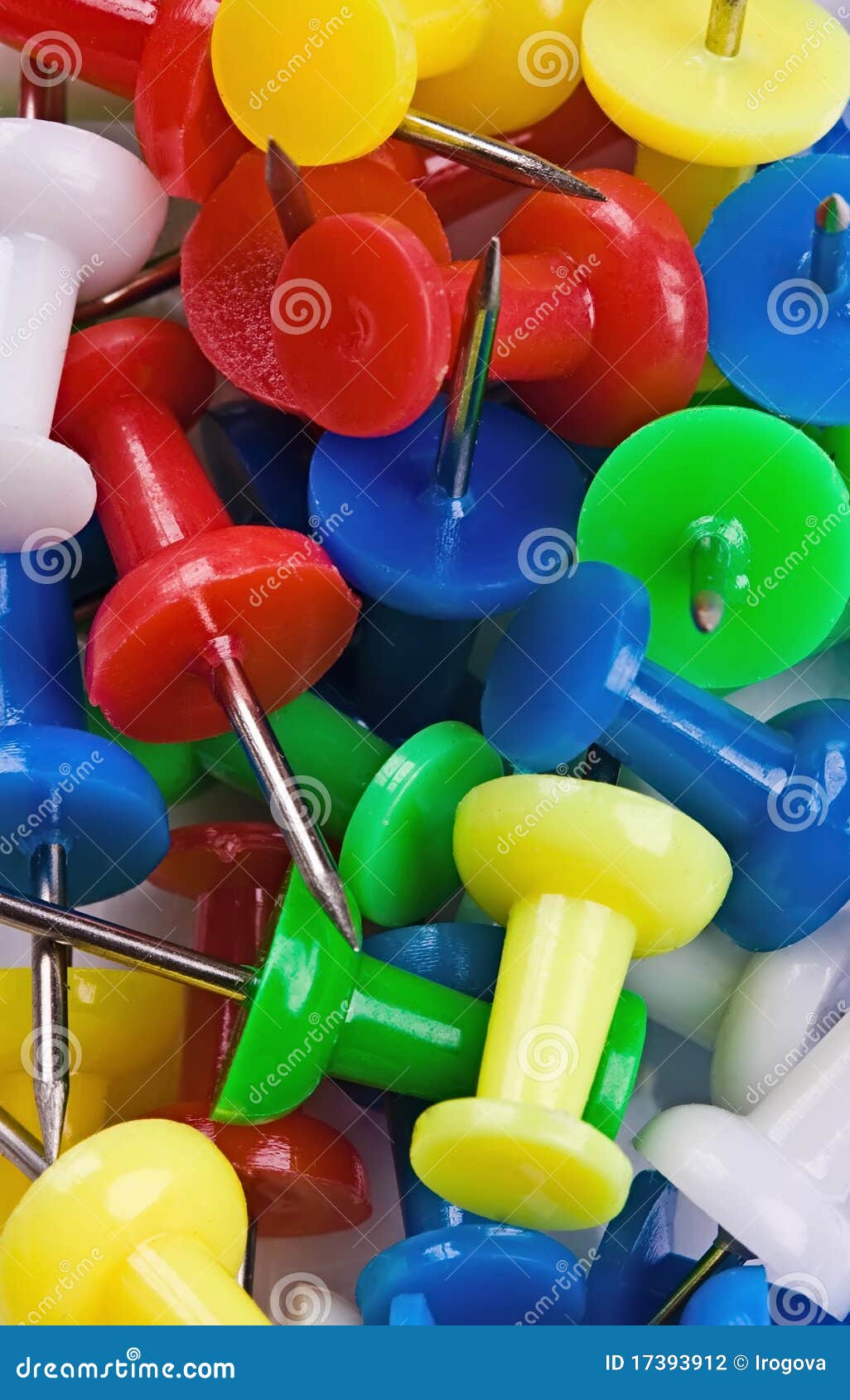 Colored Thumbtacks stock photo. Image of green, accessory 17393912