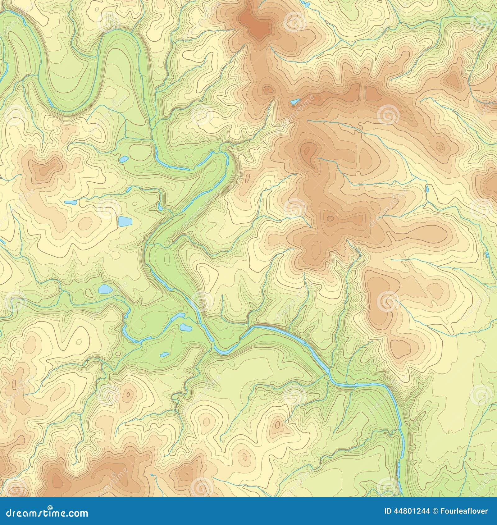 colored topographic map