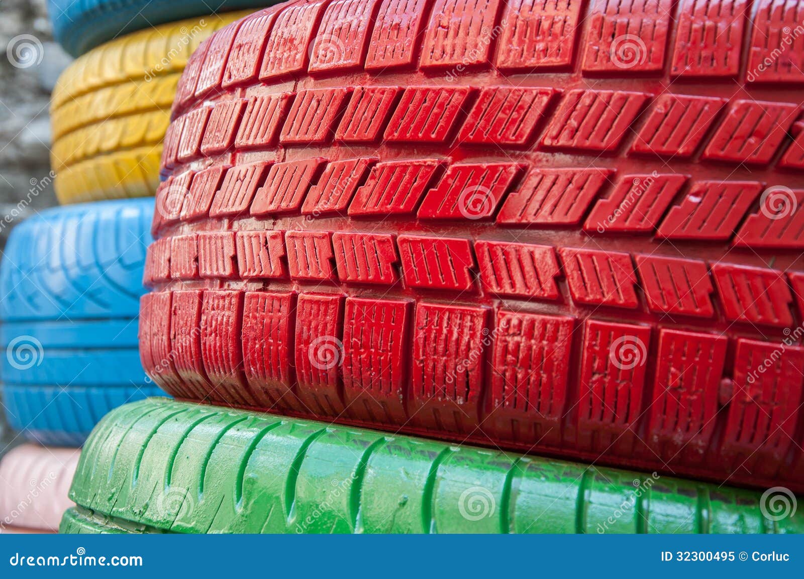 Colored tyres stock image. Image of wheel, tyres, wheels 32300495
