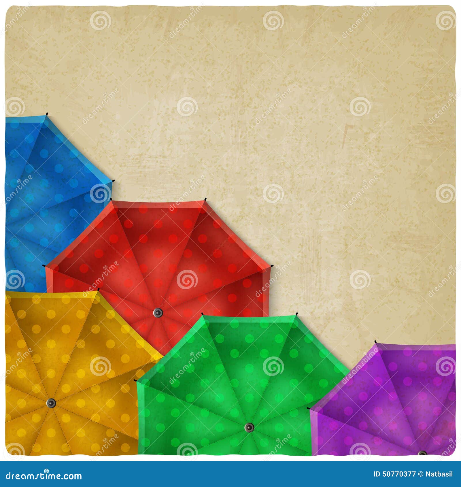 Colored Umbrellas Background Stock Vector Illustration of climate