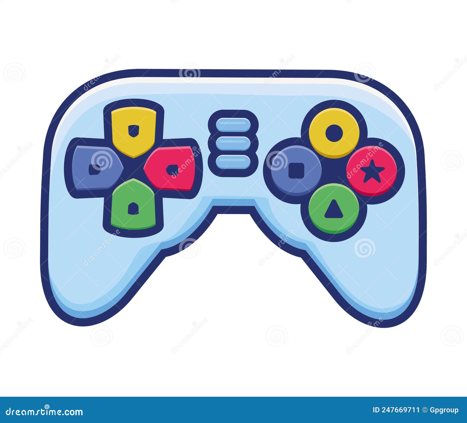 Colored video game control stock vector. Illustration of control