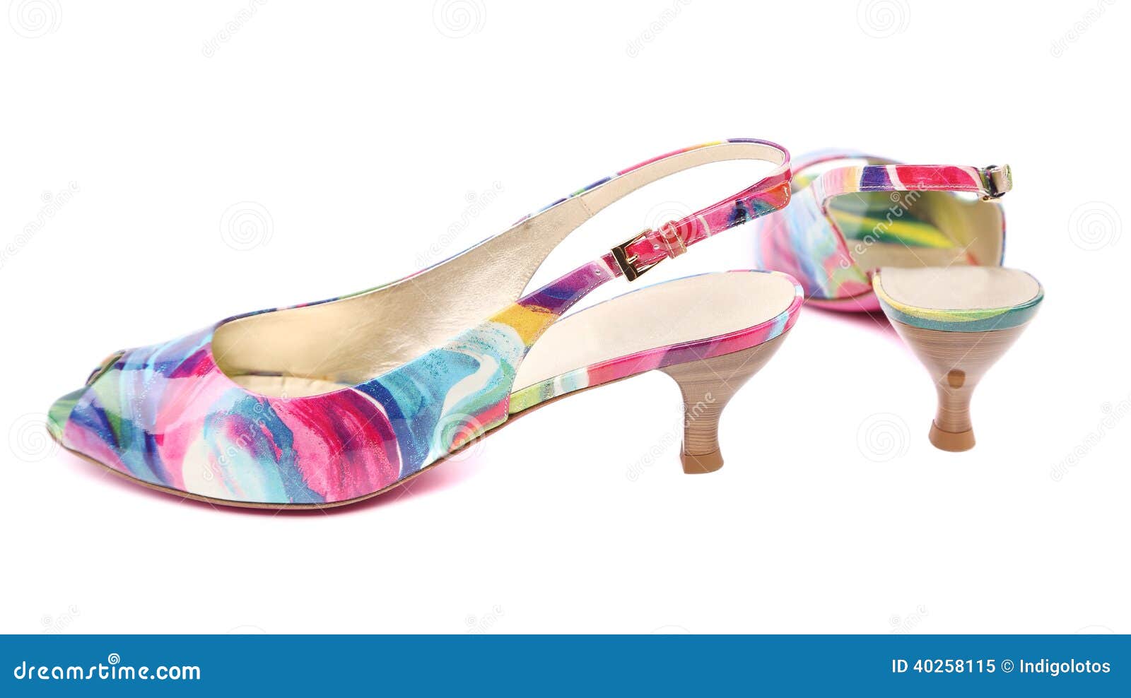 Colored women s shoes stock image. Image of design, elegance 40258115