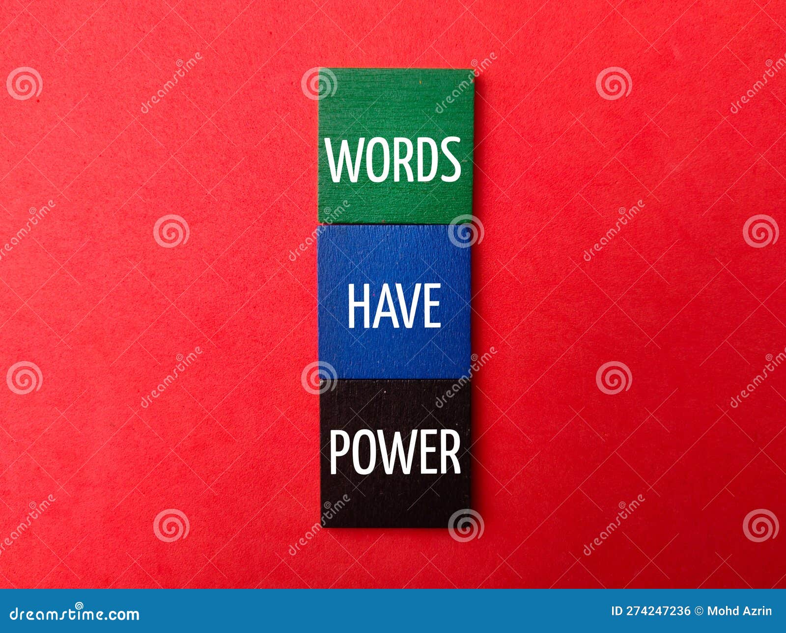 Colored Wooden Cube With The Word Words Have Power Stock Photo Image