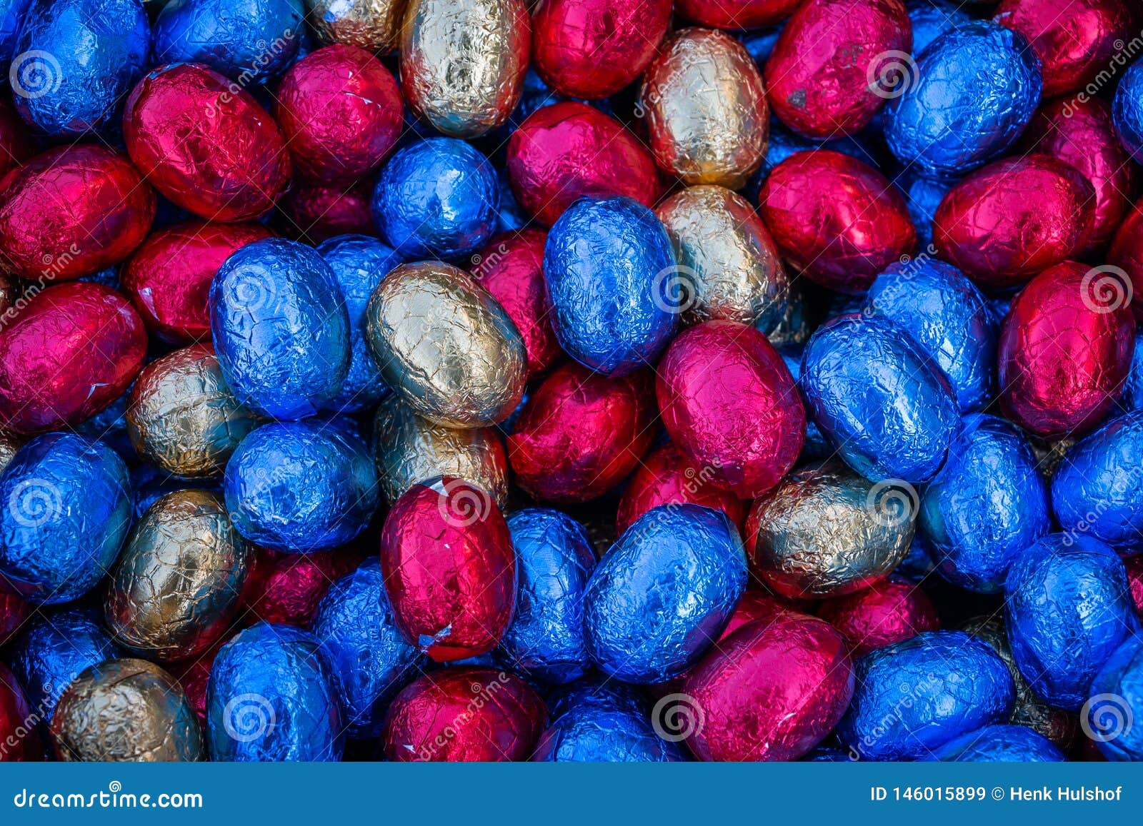 Colored and Wrapped Easter Chocolate Eggs Stock Image Image of color