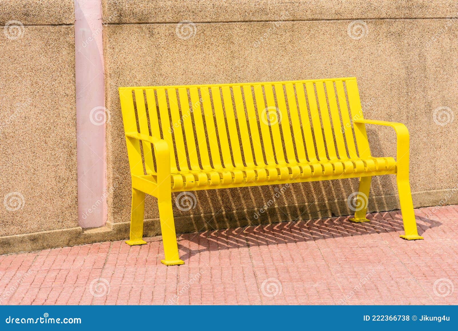 Colored yellow bench stock photo. Image of modern, furniture 222366738