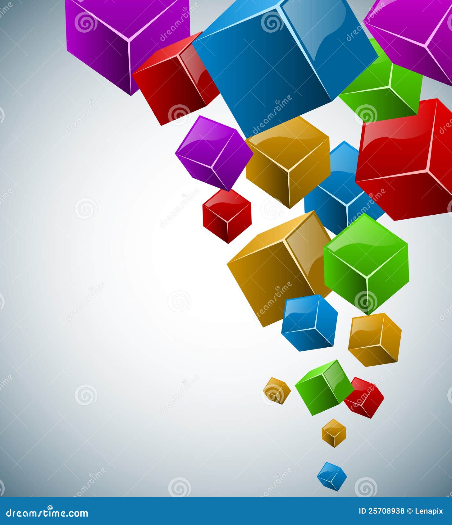 Colorful 3D Cubes Background Stock Vector - Illustration ...