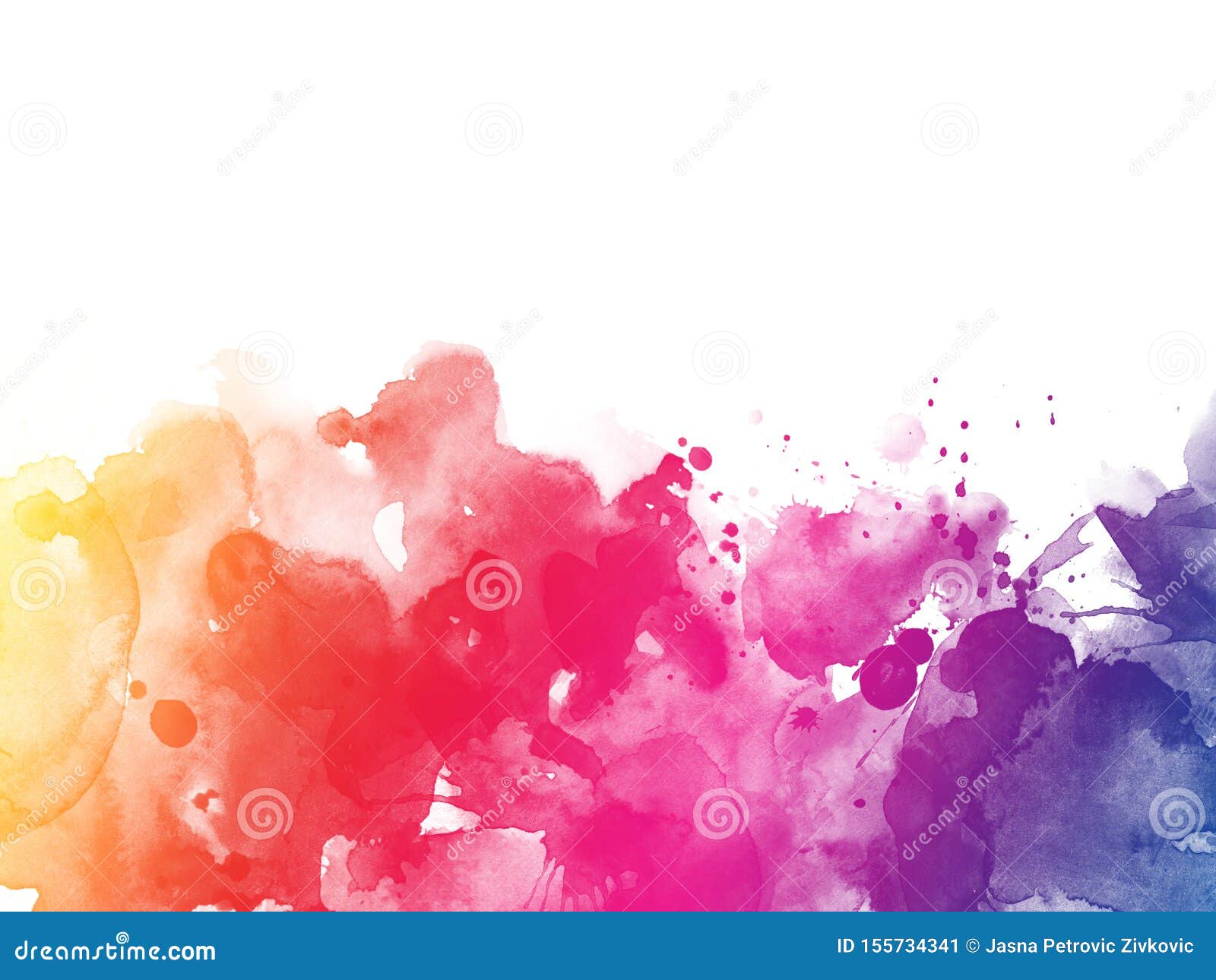 Colorful Abstract Artistic Watercolor Splash Background Stock Image - Image  of document, graphic: 155734341