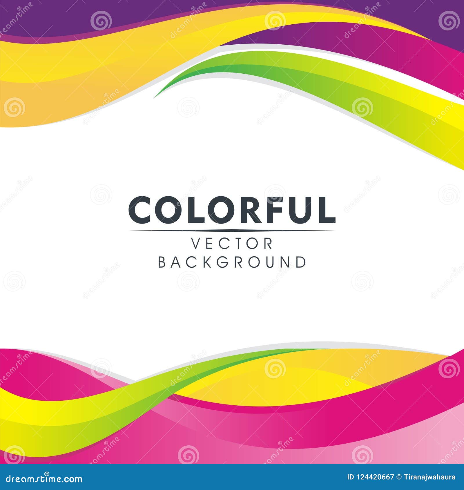 Colorful Abstract Background with Wavy Style Design Stock Vector -  Illustration of light, backdrop: 124420667