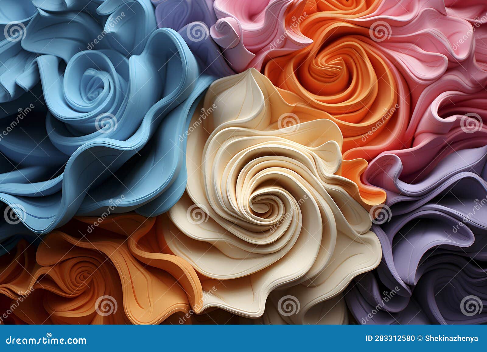 3d rendering, colorful abstract  with vibrant patterns and flower s. generated ai