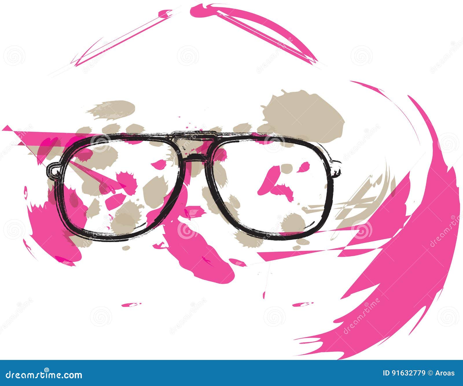 Colorful Abstract Eyeglasses Illustration Stock Vector Illustration