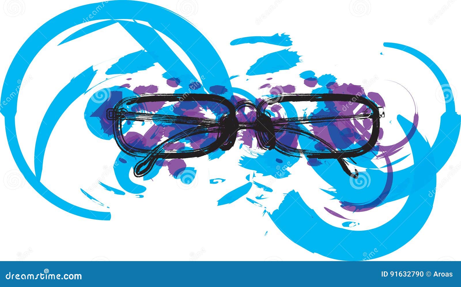 Colorful Abstract Eyeglasses Illustration Stock Vector Illustration