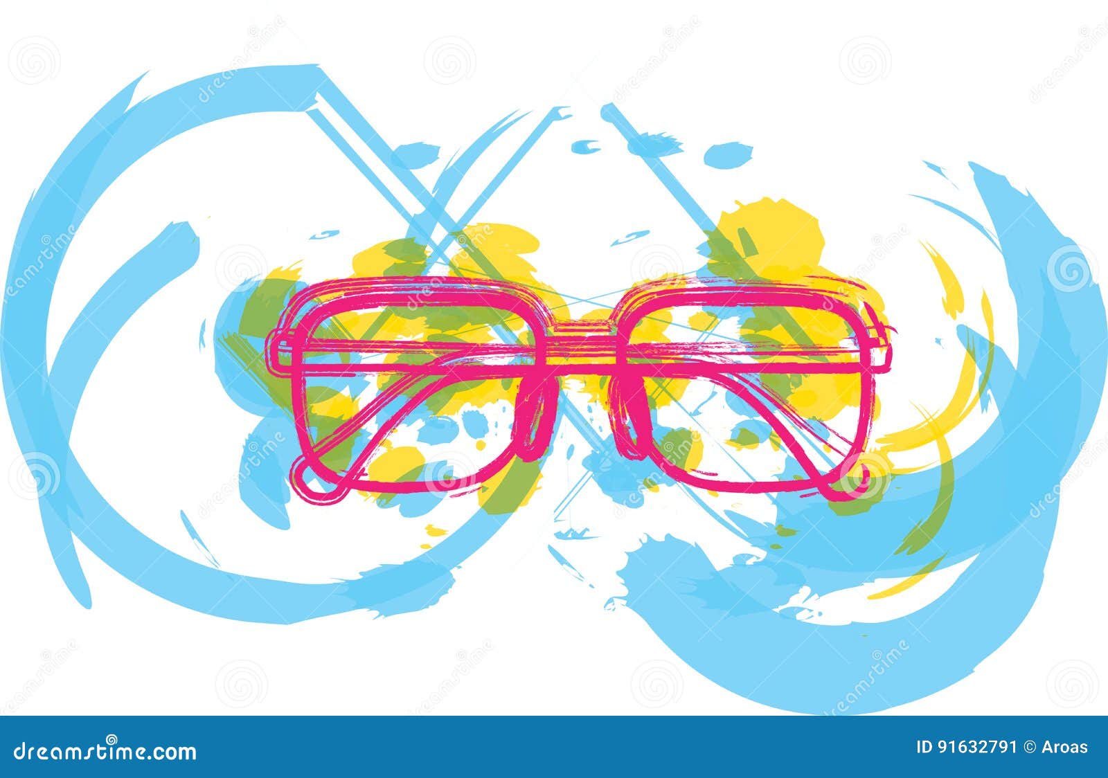 Colorful Abstract Eyeglasses Illustration Stock Vector Illustration