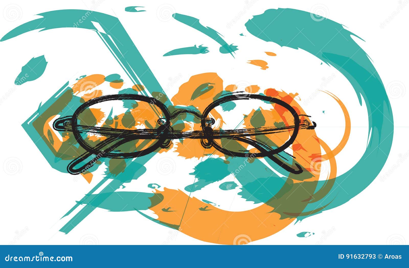 Colorful Abstract Eyeglasses Illustration Stock Vector Illustration