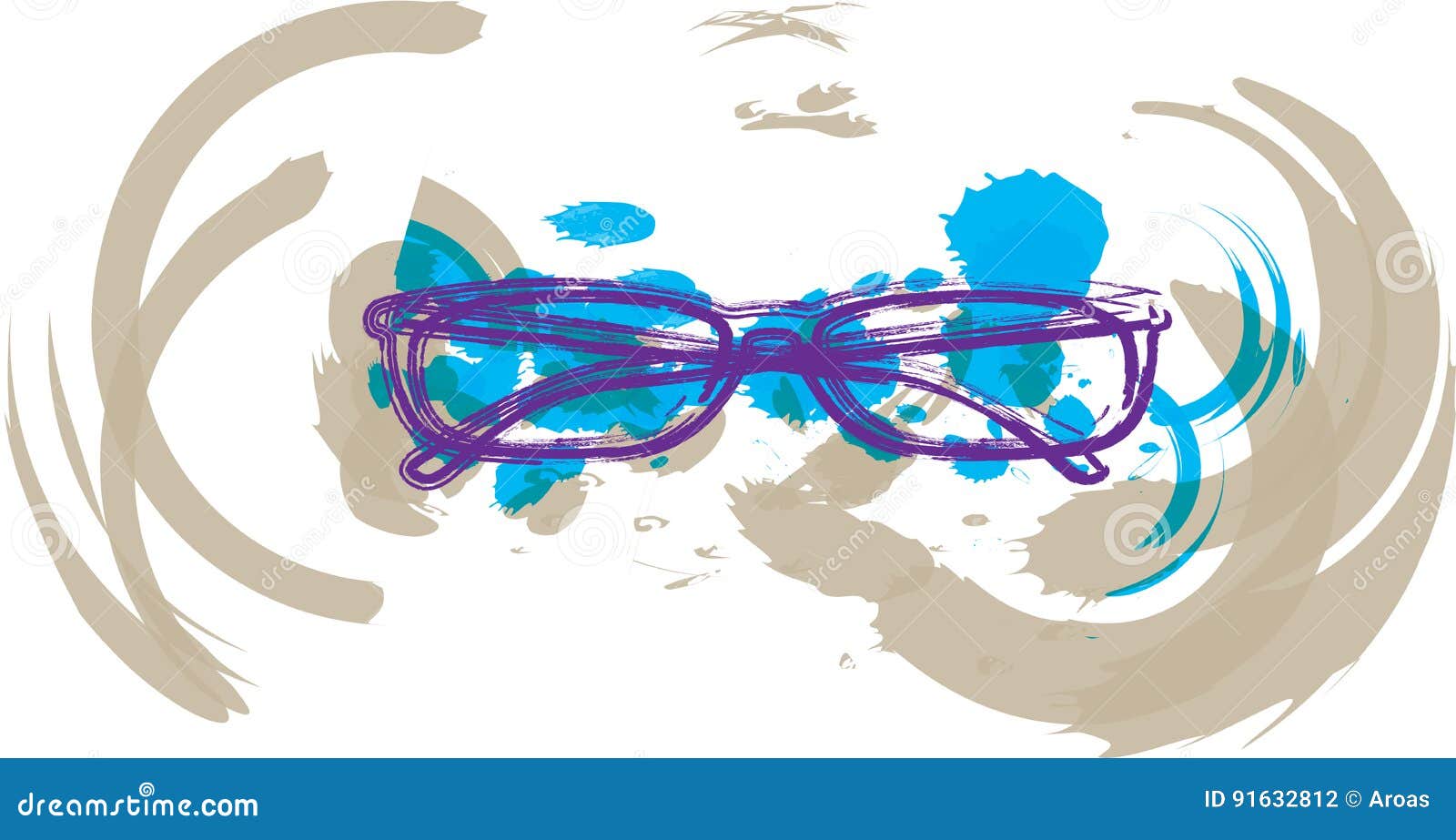 Colorful Abstract Eyeglasses Illustration Stock Vector Illustration