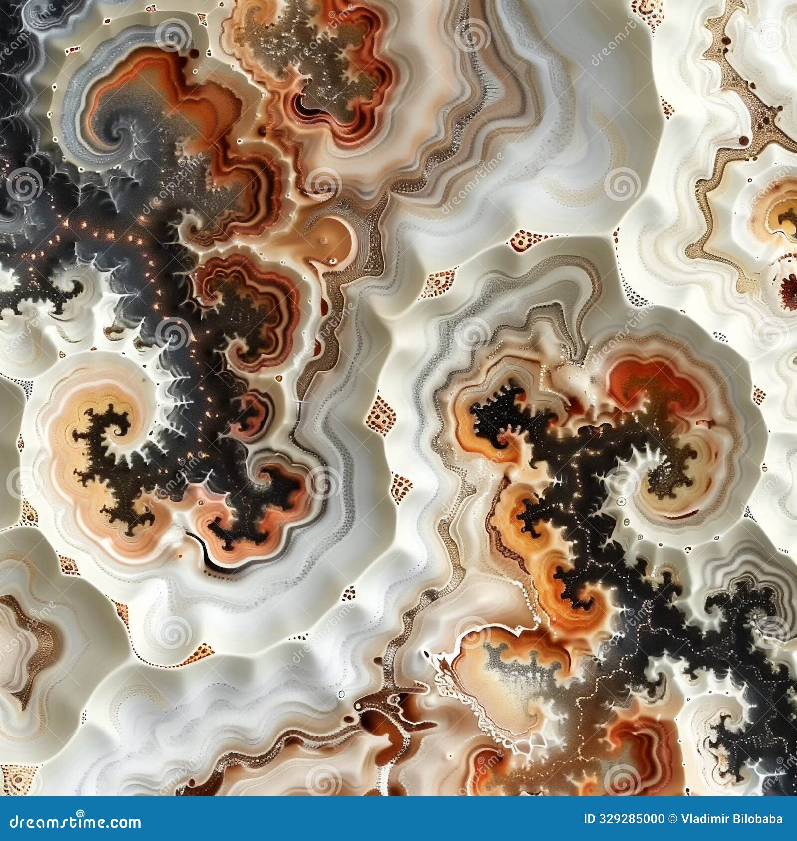 colorful abstract fractal pattern featuring earthy tones and fluid s