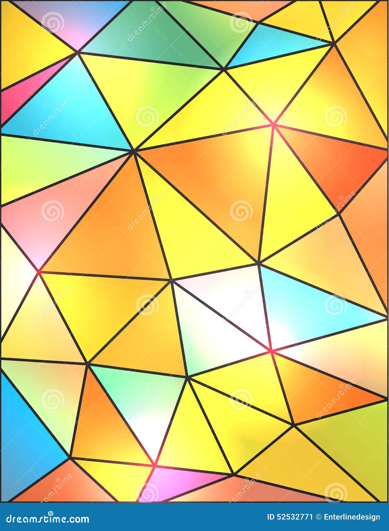 Colorful Abstract Geometric Triangles Background Illustration Stock