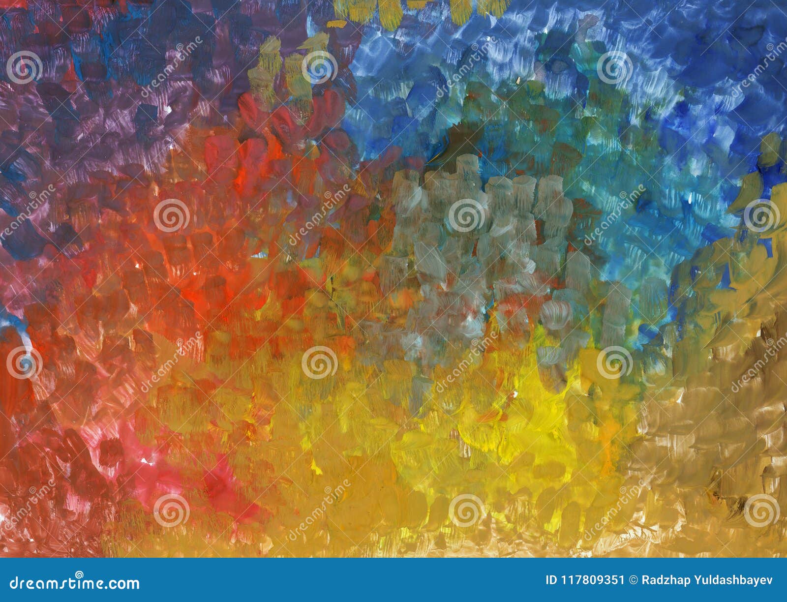 Colorful Abstract Gouache Paint Texture on Paper, Gradient Background