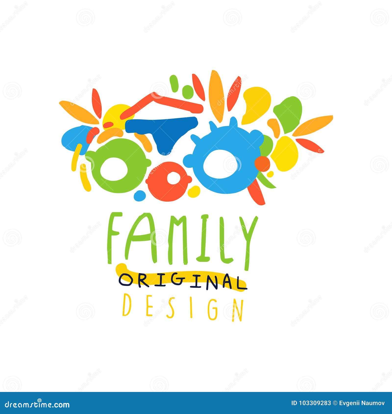 Colorful Abstract Family Flat Logo Stock Vector - Illustration of ...