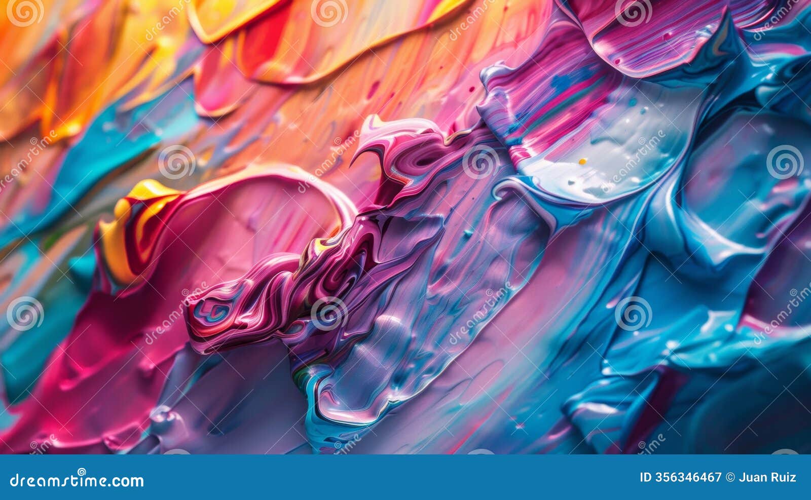 colorful abstract paint strokes