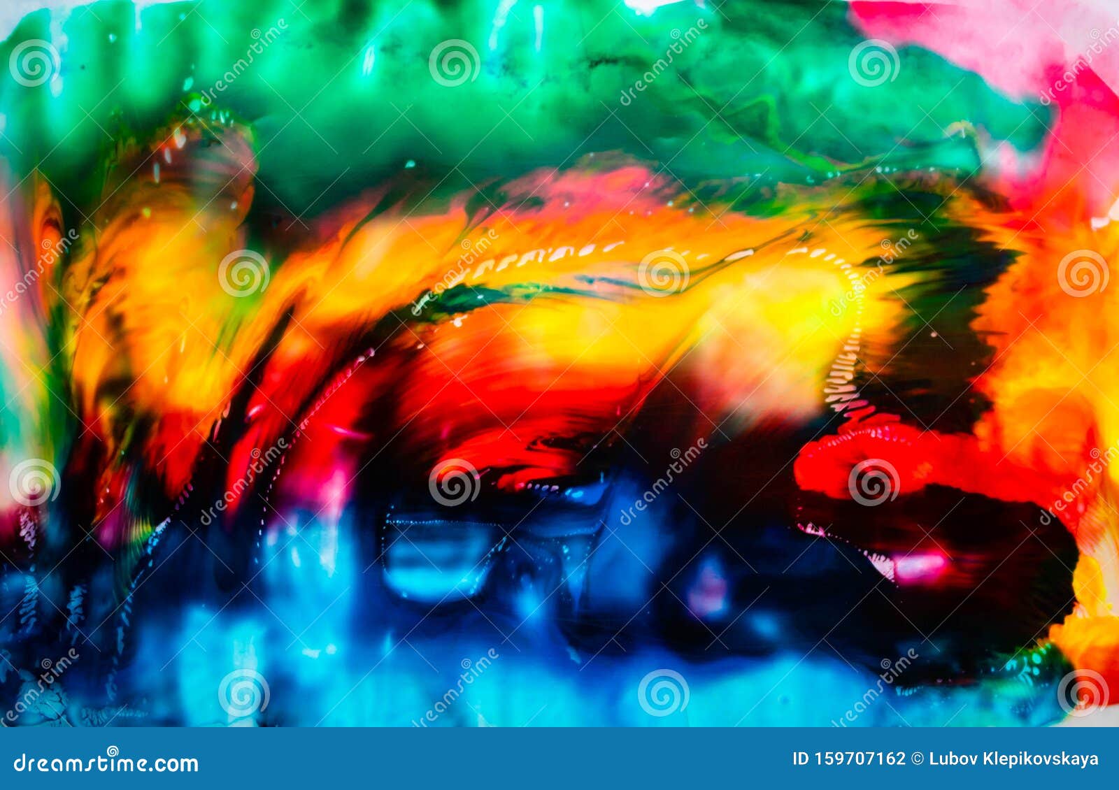 Colorful Abstract Painting Background Highly Textured Oil Paint High