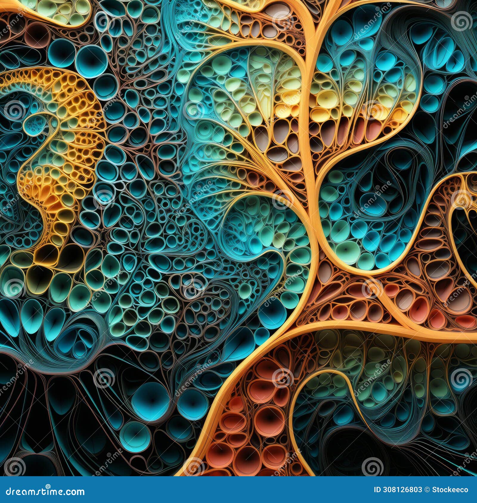 colorful abstract photography with organic forms and intricate patterns