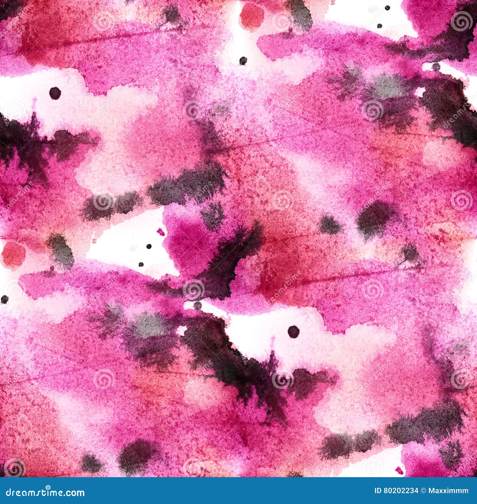 Colorful Abstract Seamless Watercolor for Pink Black Background ...