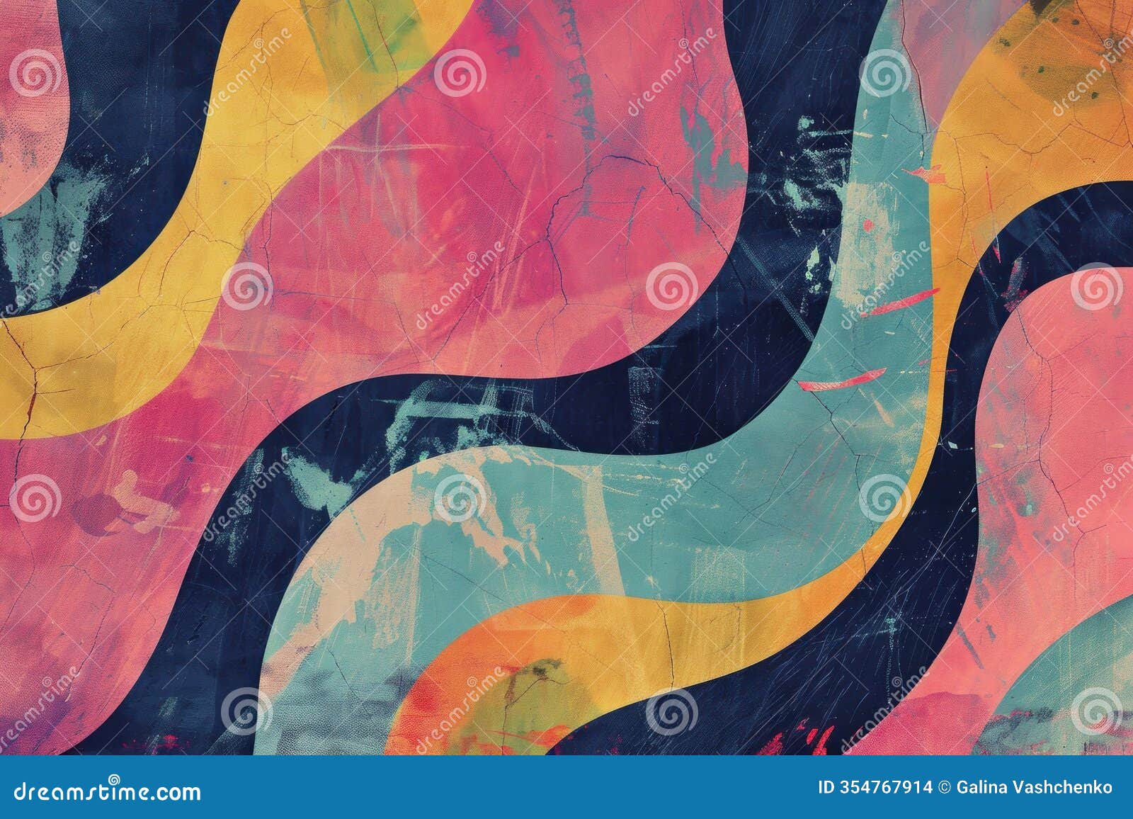 colorful abstract waves create a vibrant and dynamic pattern suitable for modern decor