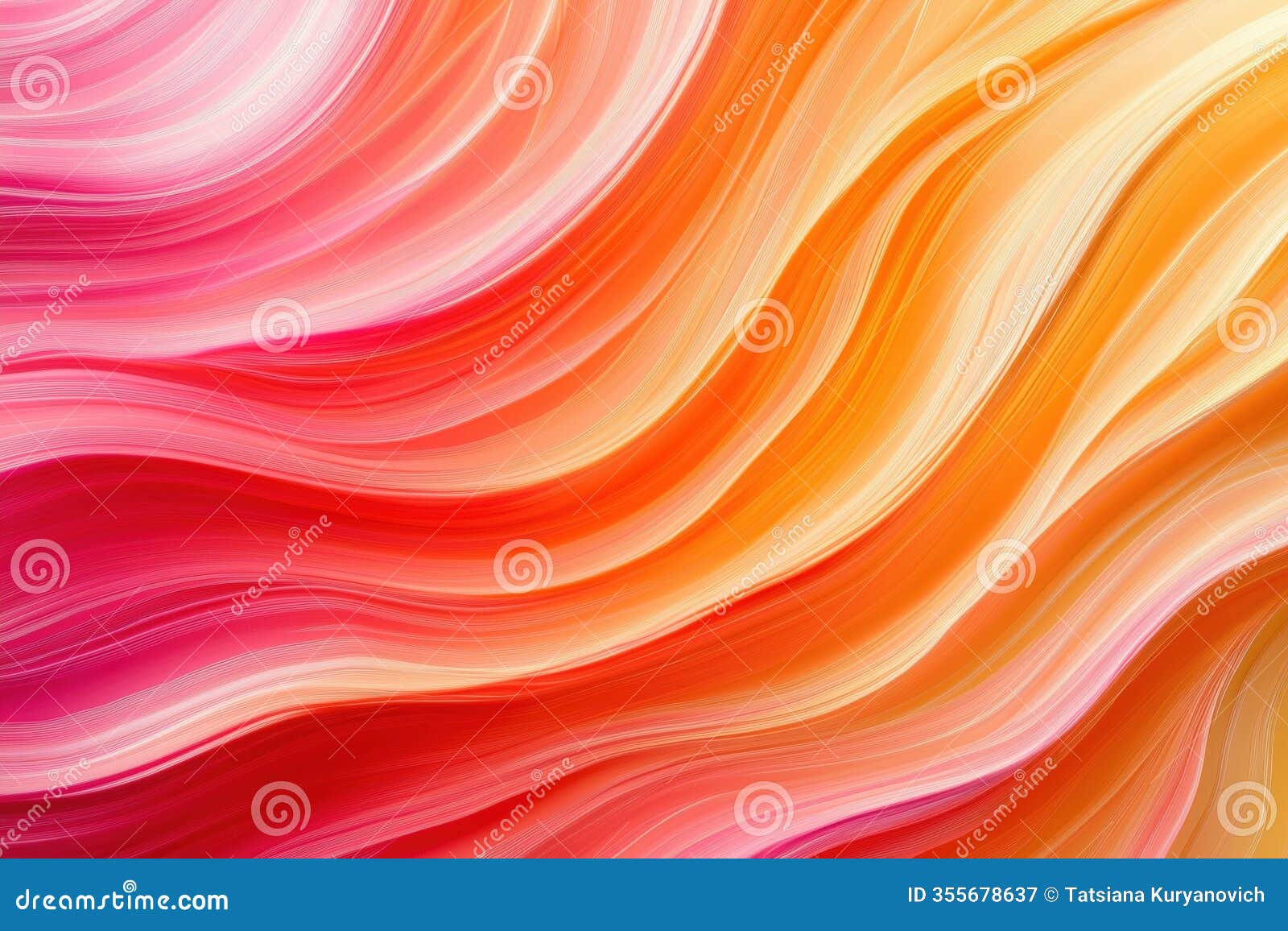 colorful abstract waves, vibrant pink, orange, yellow hues, smooth flowing patterns
