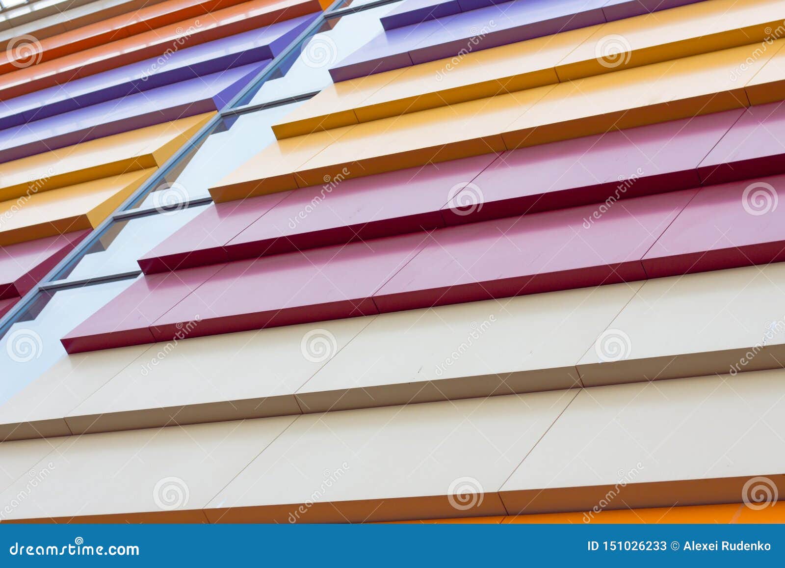 colorful abstraction of the facade of the building