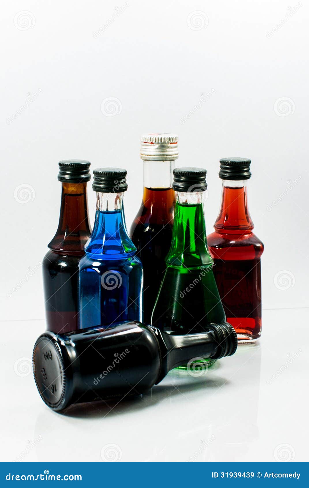 Colorful Alcohol Small Bottles Royalty Free Stock Images Image 31939439