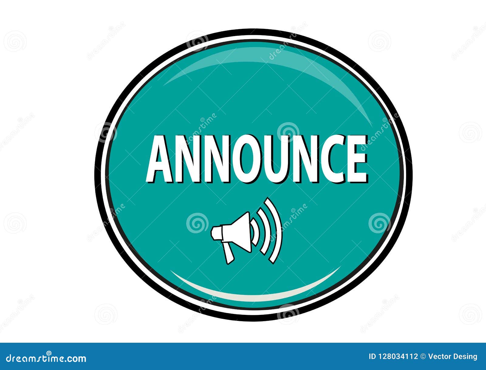 colorful announce web icon web button