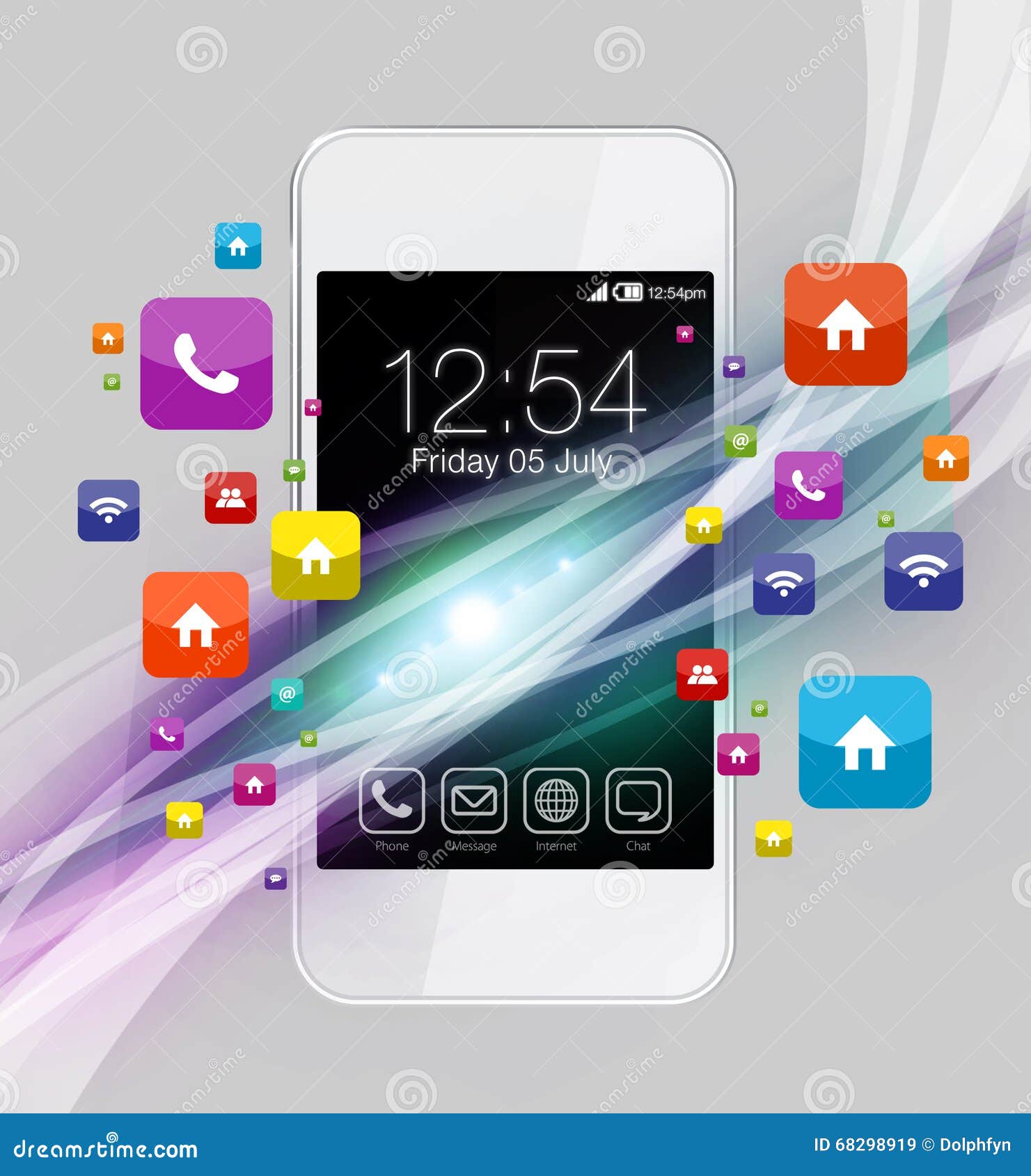 colorful apps on smartphone
