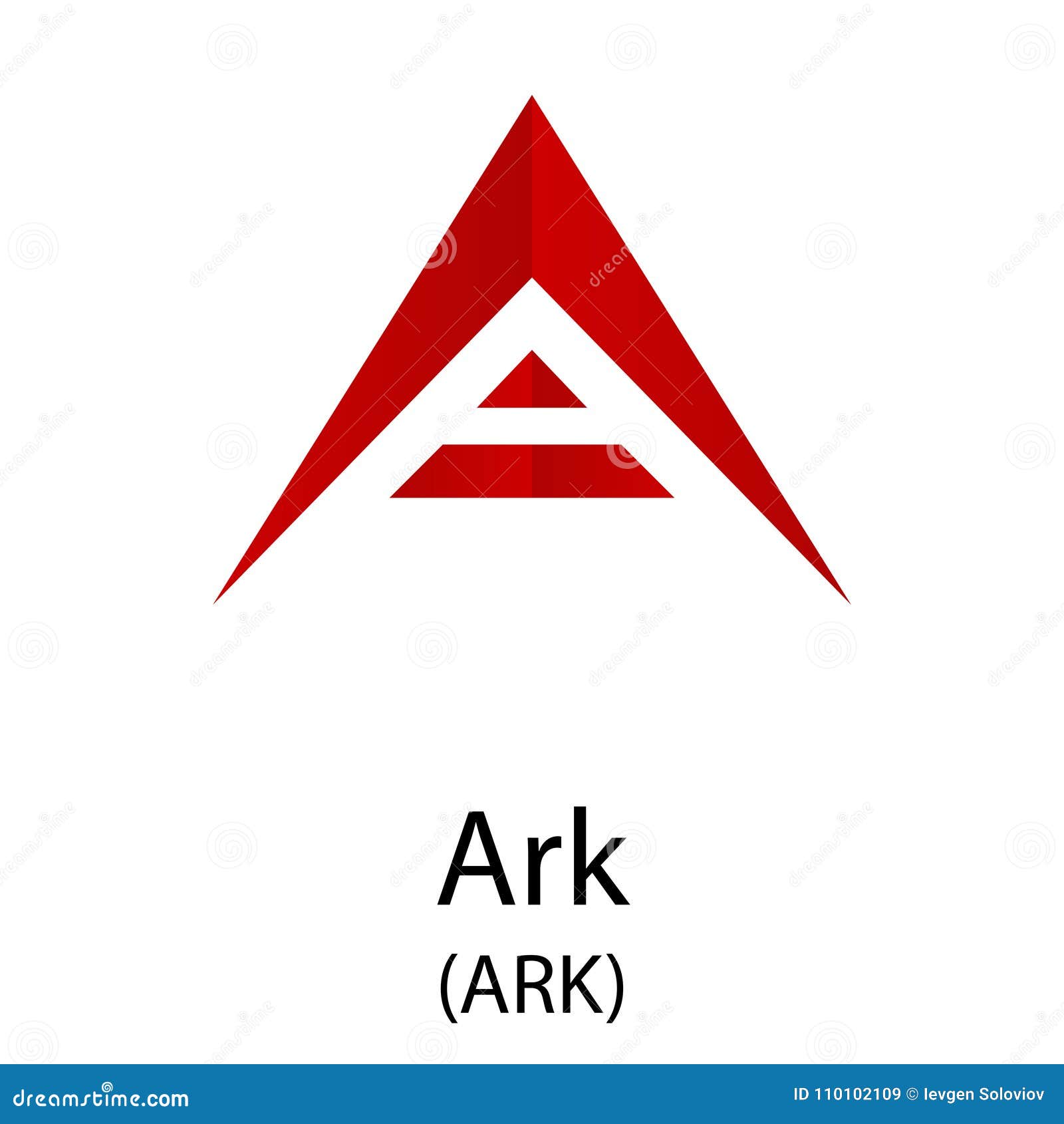 Ark cryptocurrency symbol stock vector. Illustration of ...