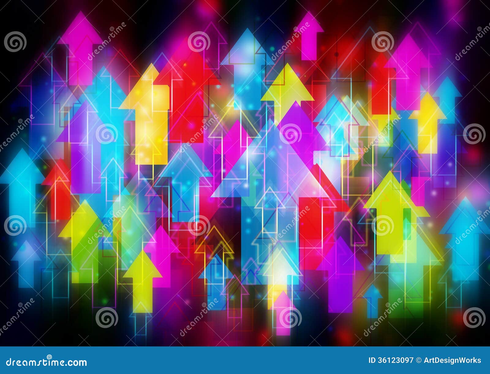 Colorful Arrows Background Stock Illustration Illustration Of