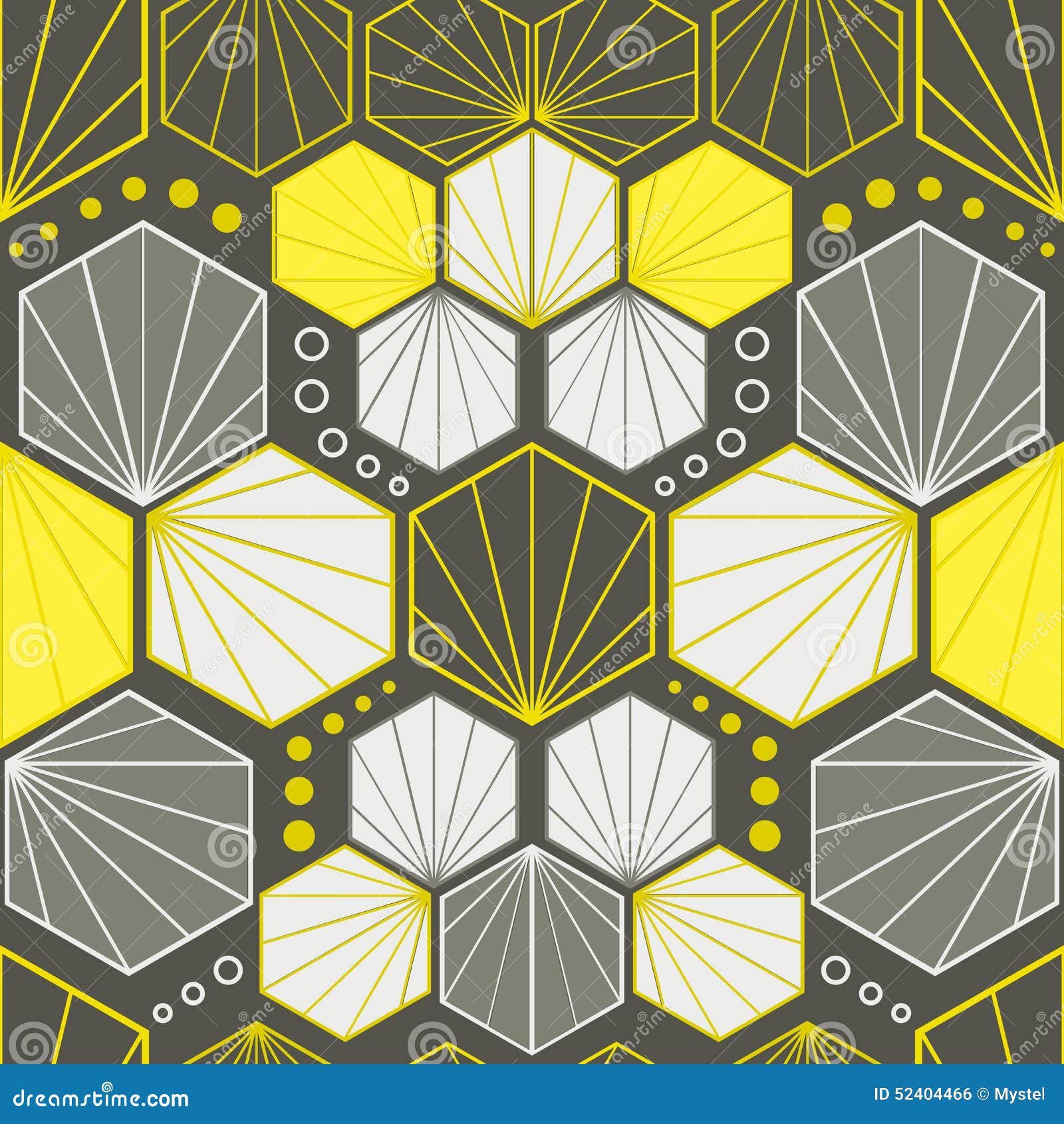 Colorful Art Deco Pattern Set, Seamless Vector Art Stock Vector