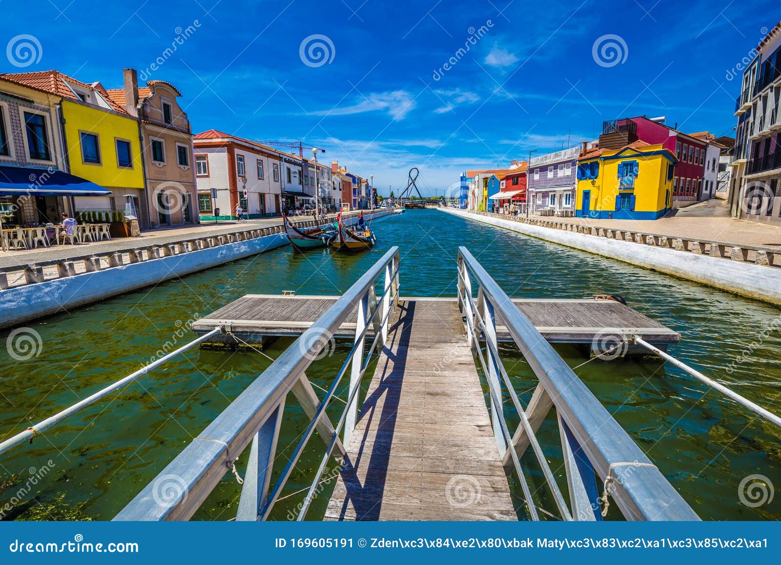 colorful buildings and boats - aveiro, portugal