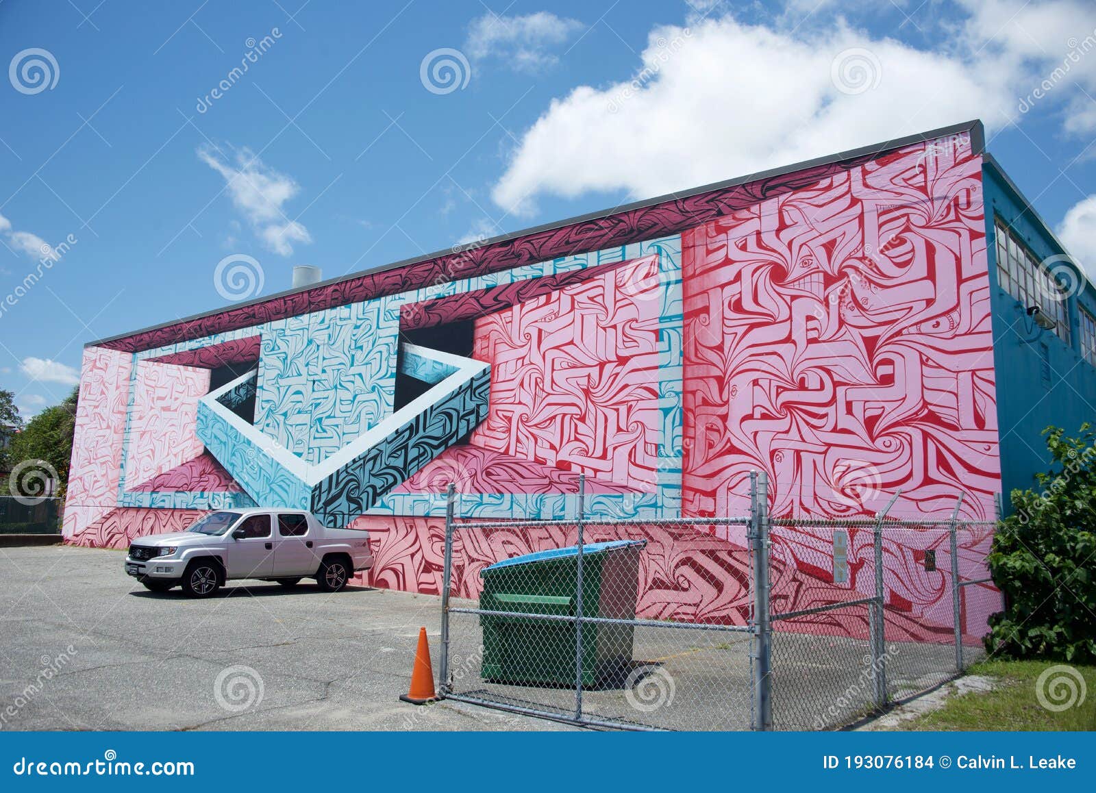 Artwork of the Side of a Building, Downtown Jacksonville, Florida