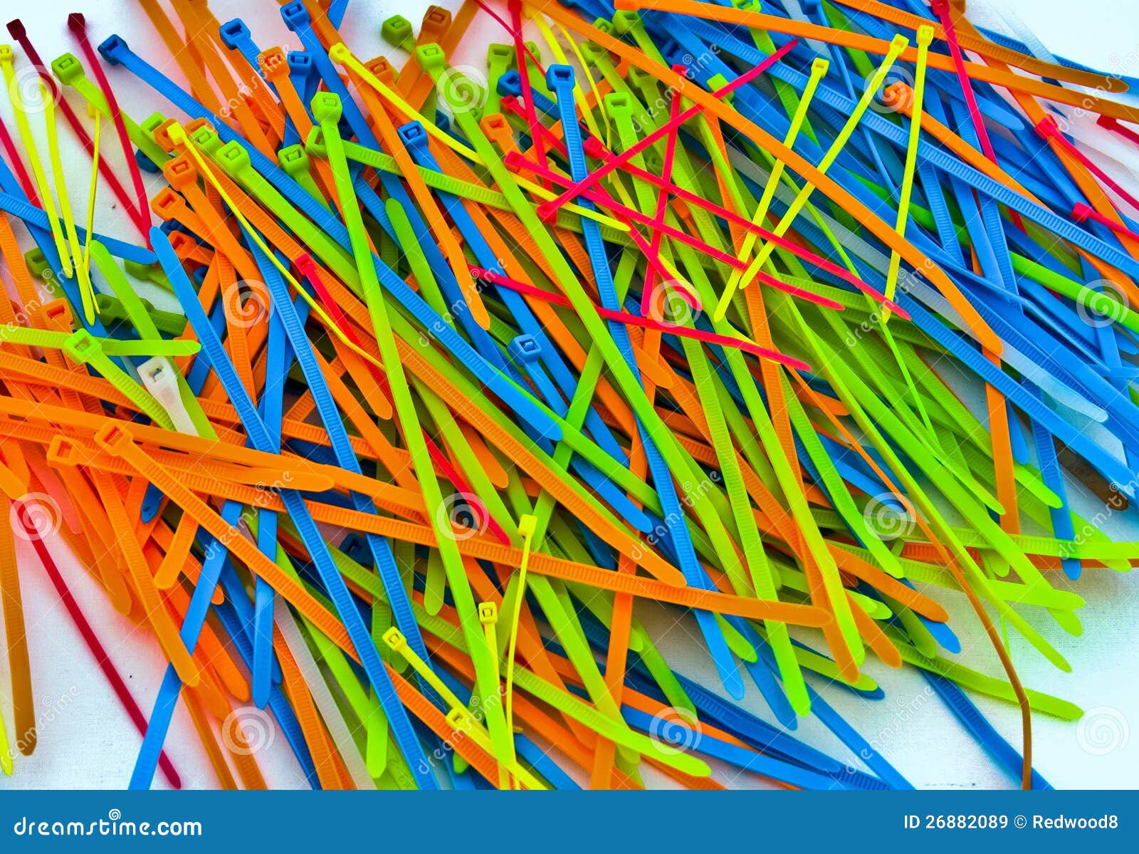 Colorful Assorted Cable Ties Stock Image Image of bright, blue 26882089