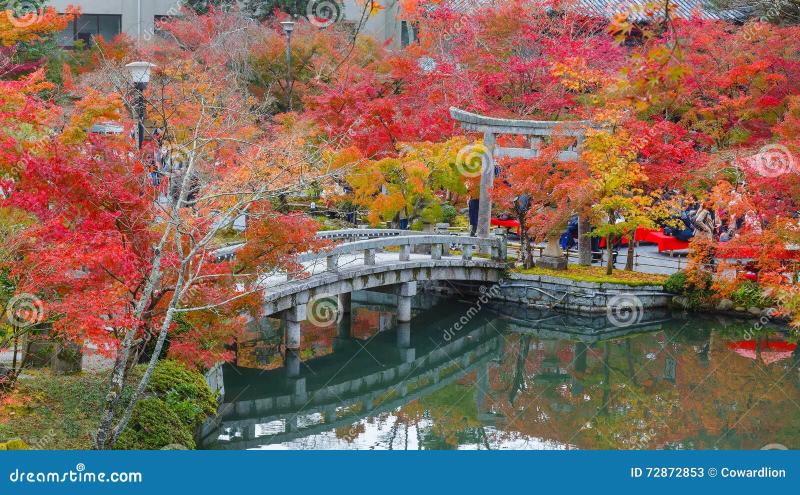 Colorful Autumn At Eikando Zenrinji Temple In Kyoto Japan Stock