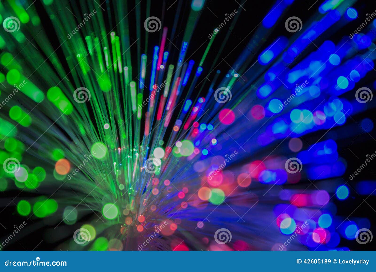 Colorful Background of Fiber Optical Network Cable.. Stock Image
