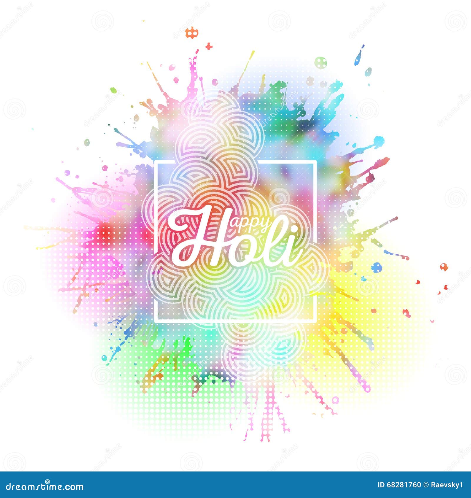 colorful background for holi celebration with colors splash vector illustration illustration 68281760 megapixl megapixl