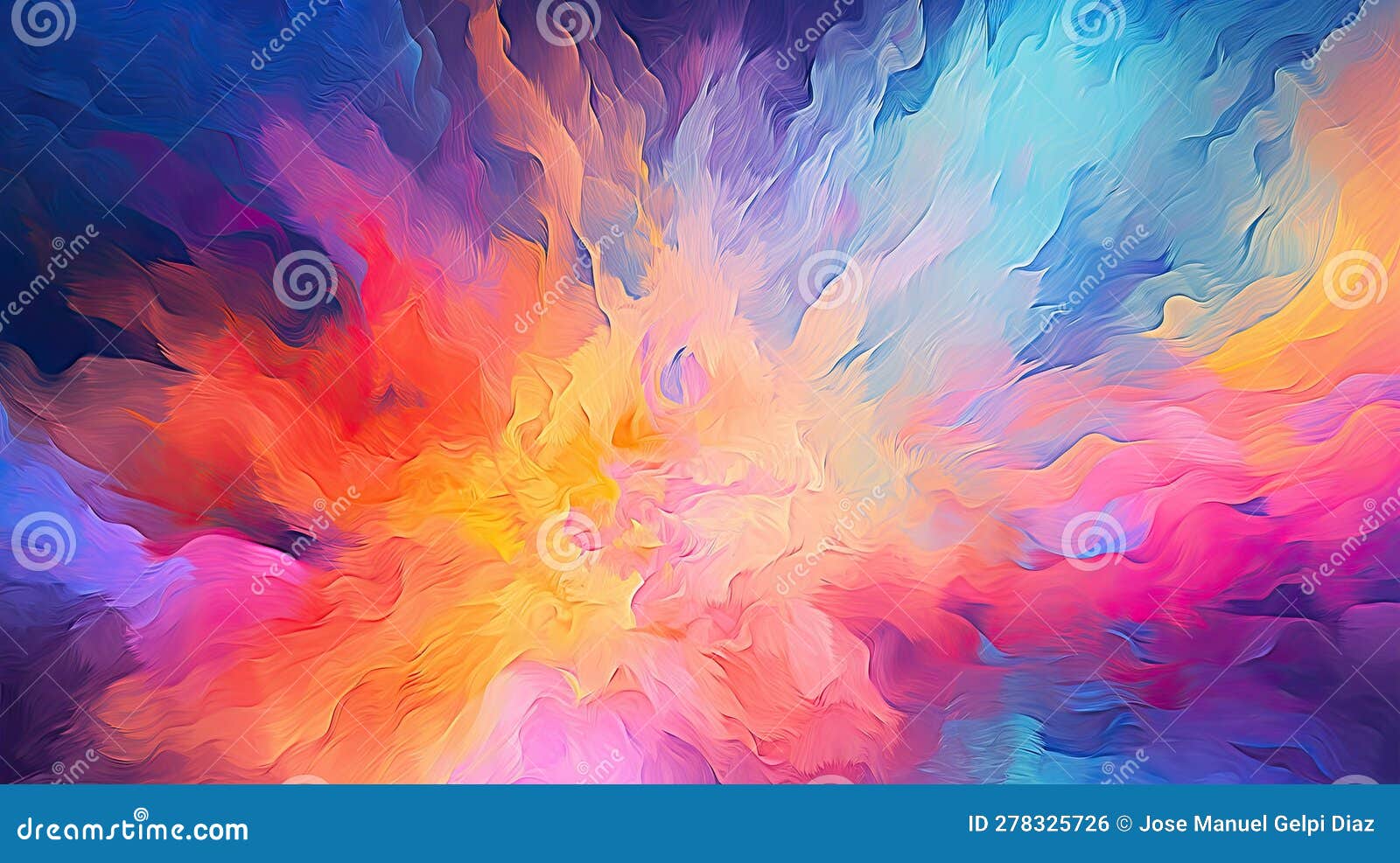 Colorful Background, Orange, Blue, Abstract Art, Explosive, Highspeed