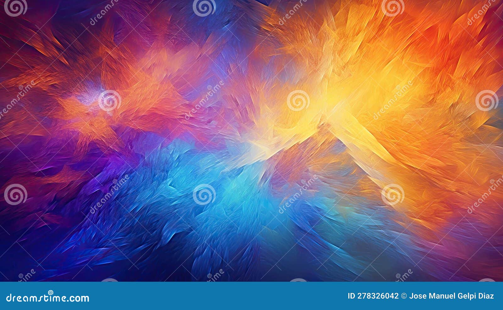 Colorful Background, Orange, Blue, Abstract Art, Explosive, Highspeed