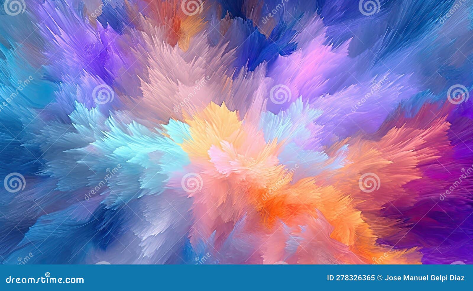 Colorful Background, Orange, Blue, Abstract Art, Explosive, Highspeed