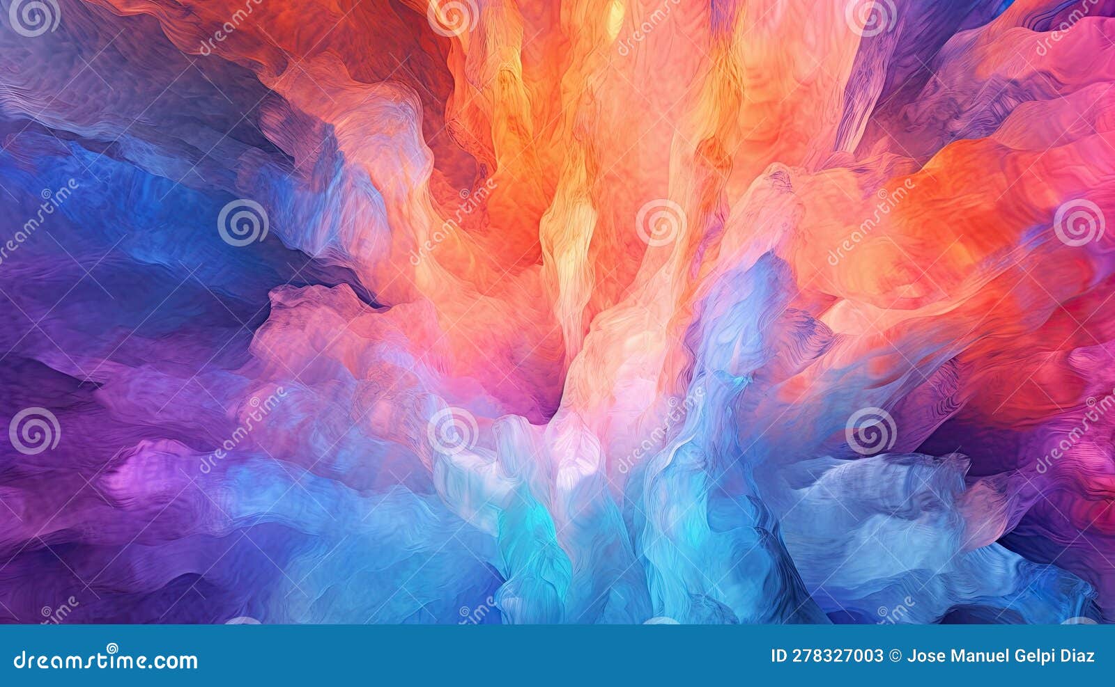 Colorful Background, Orange, Blue, Abstract Art, Explosive, Highspeed